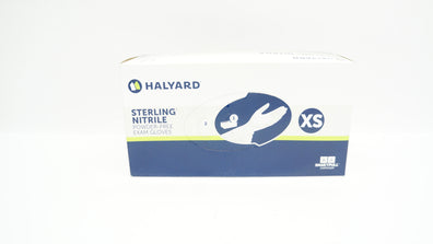 Halyard 50705 Sterling Nitrile Powder-Free Exam Gloves XS - Box of 200